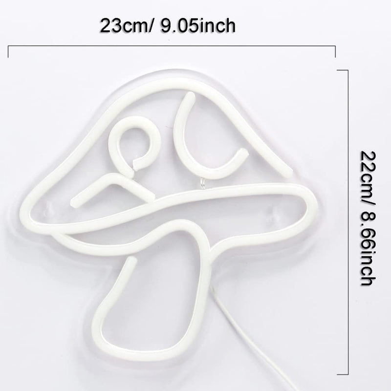 【We donate £1 for every £10 sold to aid Turkey】Mushroom Cute Neon Sign, USB Powered Neon Signs Night Light, 3D Wall Art & Game room Bedroom Living Room Decor lamp for Children Kids Girl