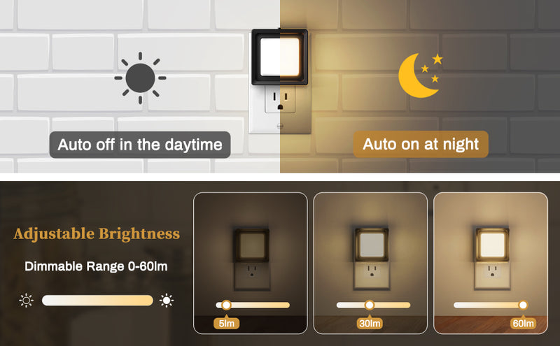 LED Night Light,Dusk-to-Dawn Sensor, Dimmable,3000K available on amz,10% off code:05JDTZHJ,click buy on amz button below