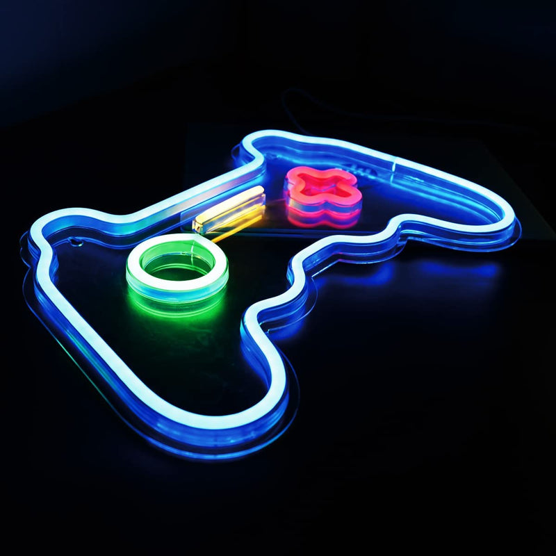 【We donate £1 for every £10 sold to aid Turkey】16"x11" Gamer Neon Sign - Led Signs for Gameroom Wall Decor