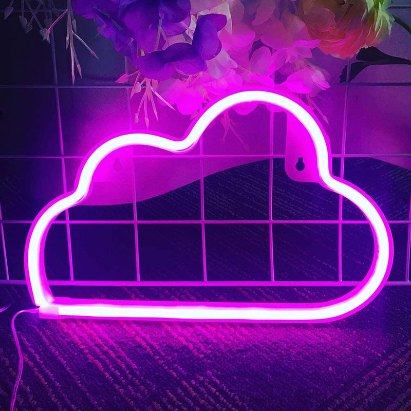 【We donate £1 for every £10 sold to aid Turkey】LED Cloud Neon Light for Wall Decor, Battery or USB Powered Blue Led Cloud Sign