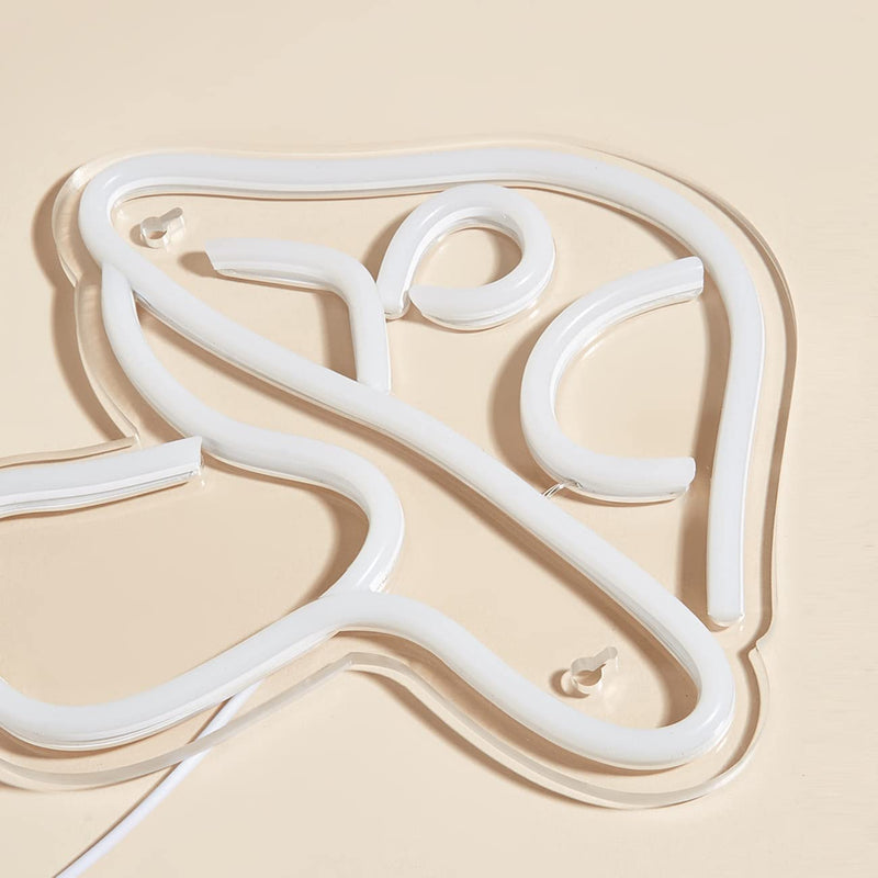 【We donate £1 for every £10 sold to aid Turkey】Mushroom Cute Neon Sign, USB Powered Neon Signs Night Light, 3D Wall Art & Game room Bedroom Living Room Decor lamp for Children Kids Girl