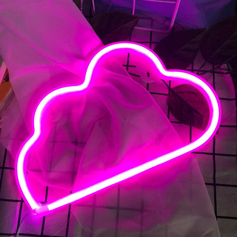 【We donate £1 for every £10 sold to aid Turkey】LED Cloud Neon Light for Wall Decor, Battery or USB Powered Blue Led Cloud Sign