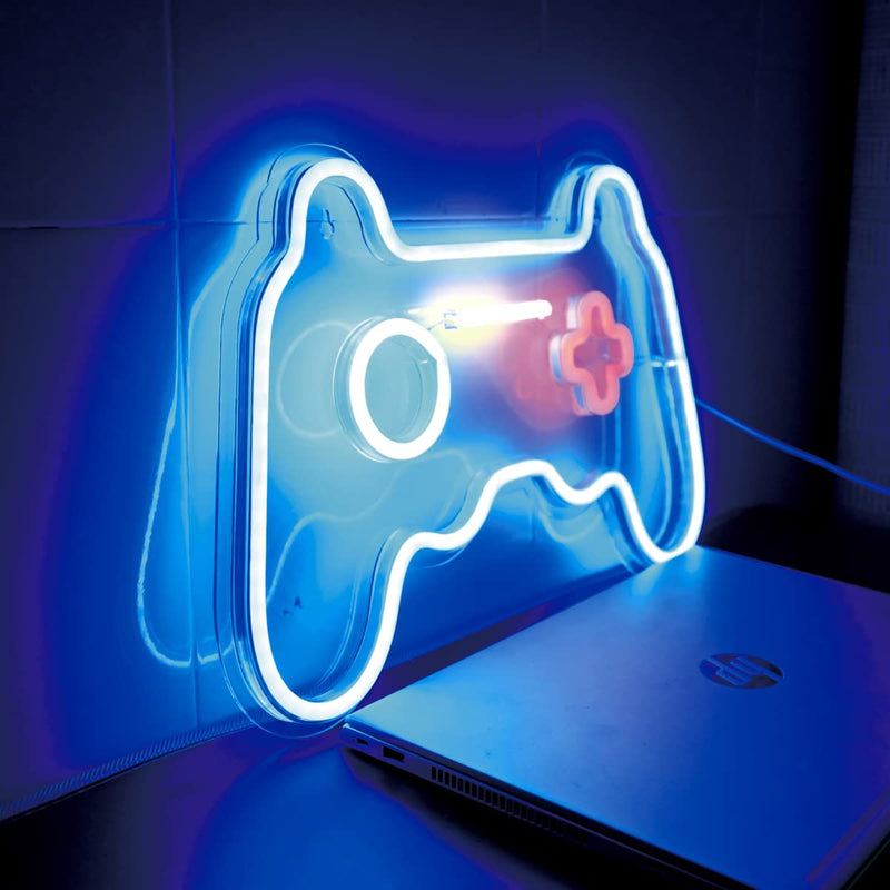 【We donate £1 for every £10 sold to aid Turkey】16"x11" Gamer Neon Sign - Led Signs for Gameroom Wall Decor