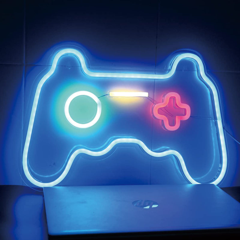 【We donate £1 for every £10 sold to aid Turkey】16"x11" Gamer Neon Sign - Led Signs for Gameroom Wall Decor