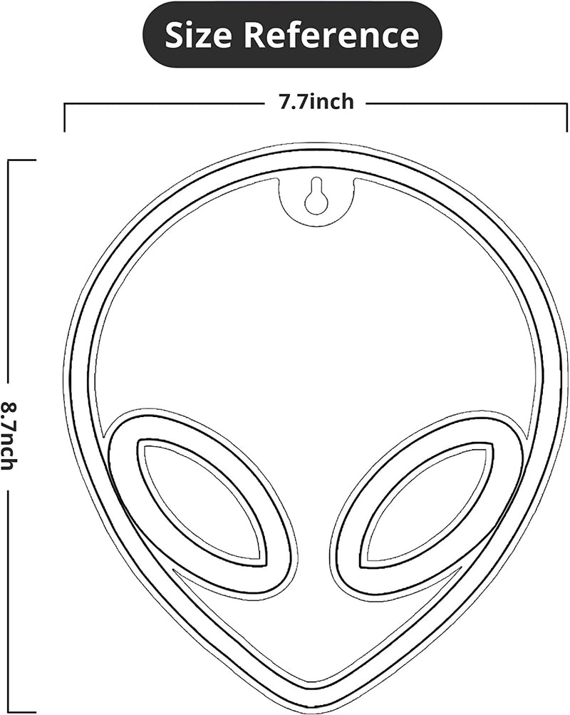 【We donate £1 for every £10 sold to aid Turkey】Alien Neon Sign, USB Powered Blue Alien Neon Lights, Cool Alien Light Neon Signs for Bedroom, Gaming Room