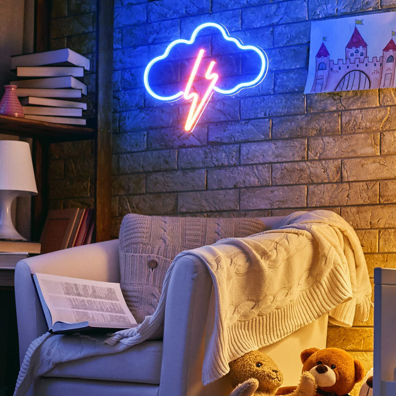【We donate £1 for every £10 sold to aid Turkey】Cloud Led Neon Light Wall Light Wall Decor, Battery or USB Powered Light Up Acrylic Neon Signs for Bedroom, Kids Room, Living Room, Bar, Party, Christmas, Wedding