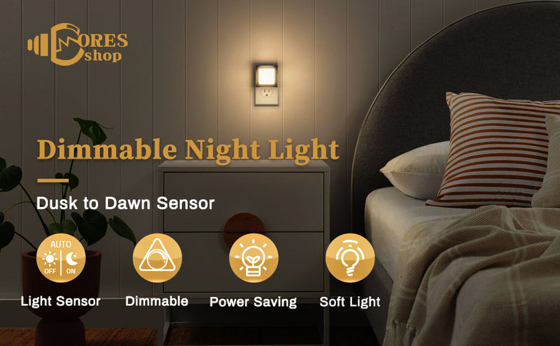 LED Night Light,Dusk-to-Dawn Sensor, Dimmable,3000K available on amz,10% off code:05JDTZHJ,click buy on amz button below