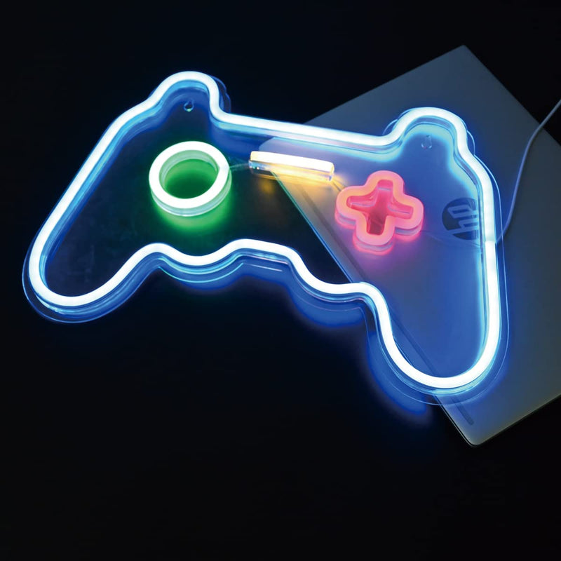 【We donate £1 for every £10 sold to aid Turkey】16"x11" Gamer Neon Sign - Led Signs for Gameroom Wall Decor
