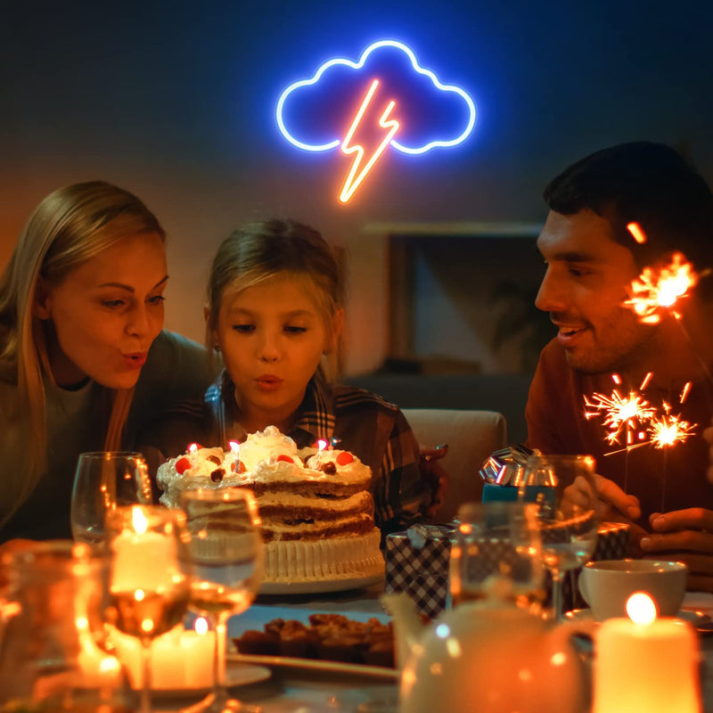 【We donate £1 for every £10 sold to aid Turkey】Cloud Led Neon Light Wall Light Wall Decor, Battery or USB Powered Light Up Acrylic Neon Signs for Bedroom, Kids Room, Living Room, Bar, Party, Christmas, Wedding