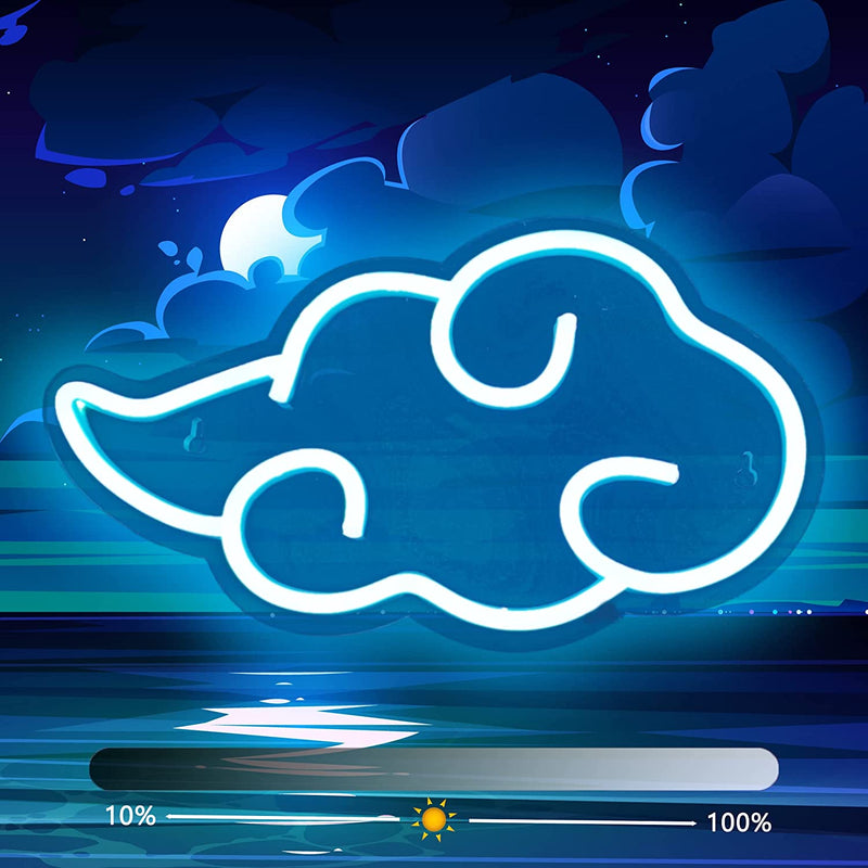 【We donate £1 for every £10 sold to aid Turkey】Cloud Neon Sign for Wall Decor Cool LED Lights USB Powered Neon Sign for Bedroom, Game Room, Living Room, Party Decoration, Gift for Boys, Girls (12x7in)