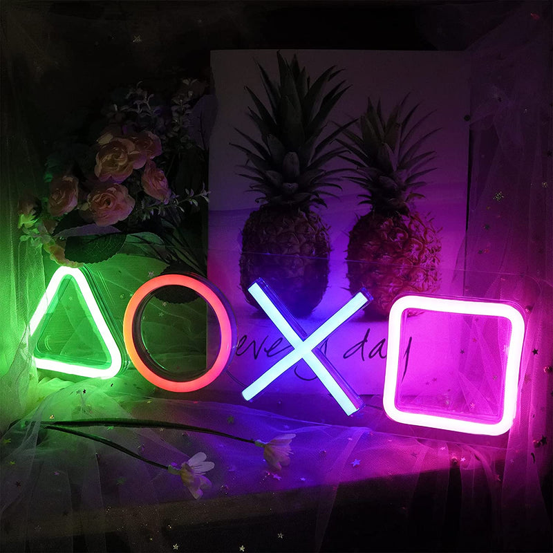【We donate £1 for every £10 sold to aid Turkey】Gaming Neon Lights Signs for Game Bedroom Wall Decor, LED Neon Light for Game Room, Living Room, Men Cave, Bar Club Decoration